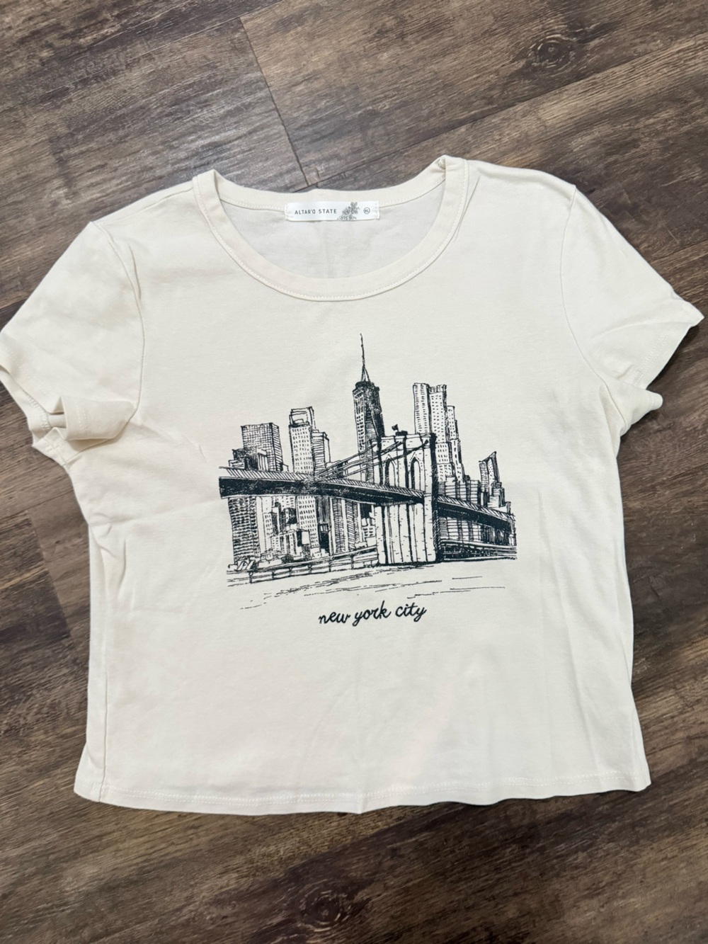 Altar'd State New York City Skyline Graphic Baby Tee